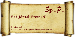 Szijártó Paszkál névjegykártya